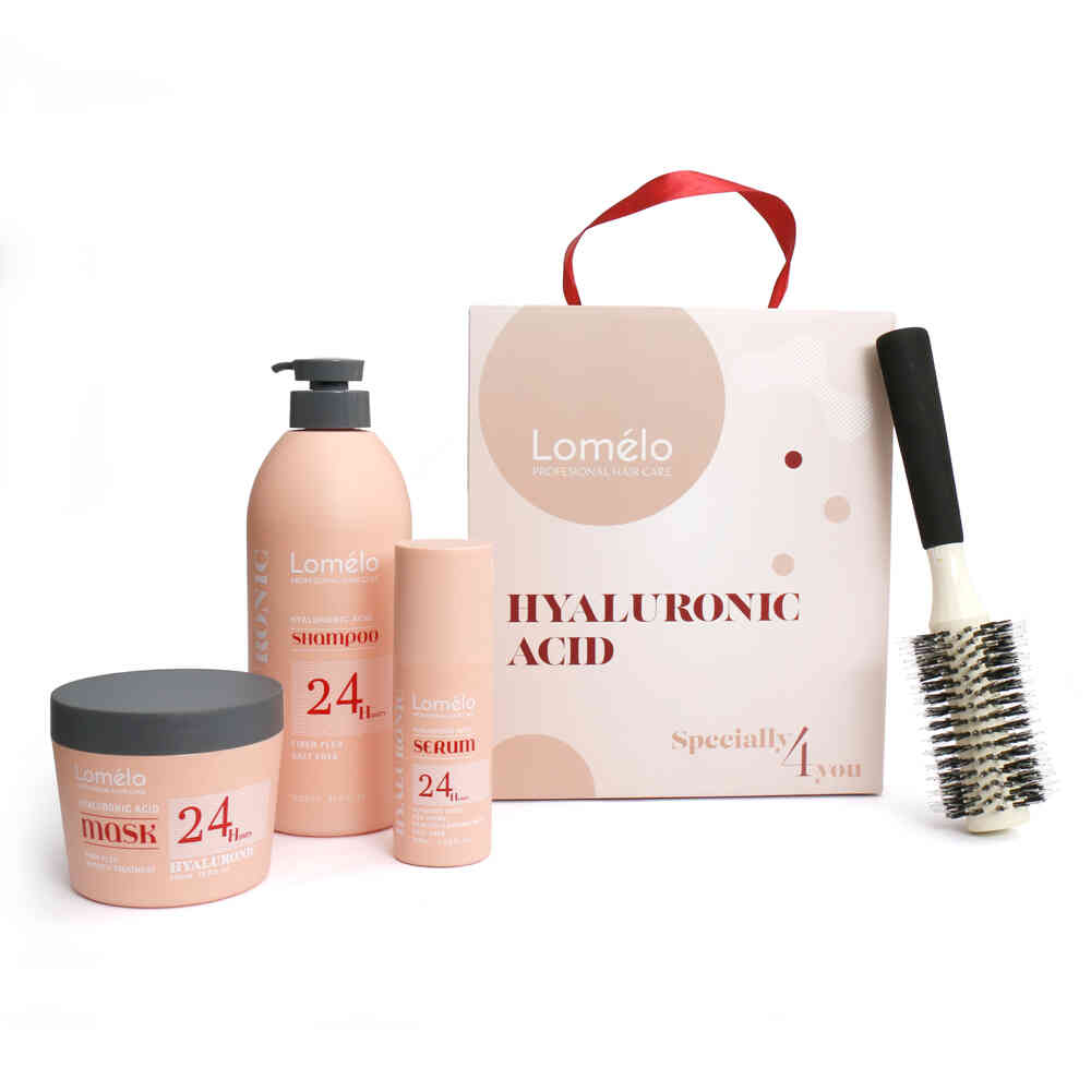 מארז חומצה היאלורונית לטיפול בשיער יבש ופגום - Lomelo לומלו