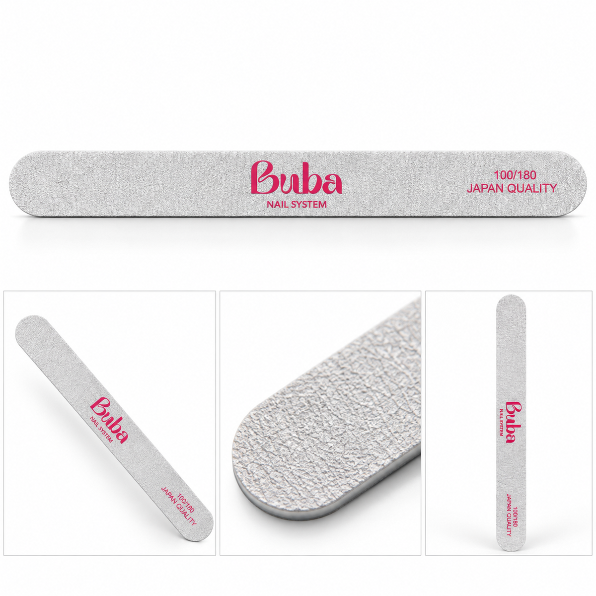 פצירה ישרה לציפורניים 100/180 גריט | Buba