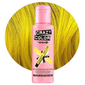 צבע שיער Crazy Color 100 מ״ל בגוון Canary Yellow
