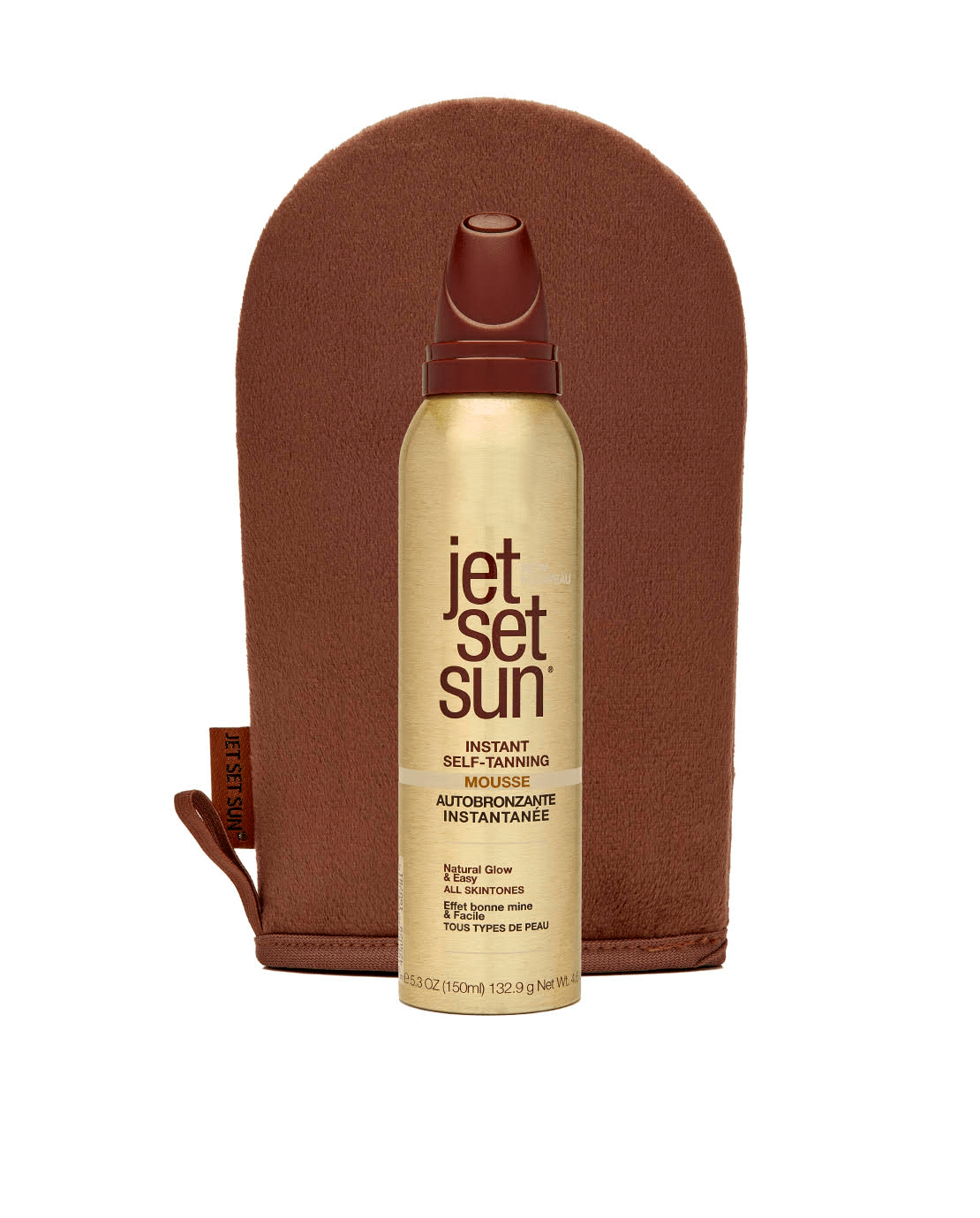 Jet set sun - מוס שיזוף + כפפה 150 מ"ל