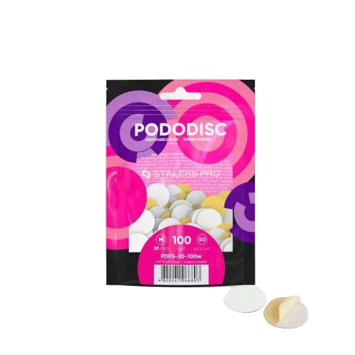 Staleks - סטאלקס - פצירות מרופדות לדיסק פדיקור PODODISC M EXPERT גריט 100 (50 יח')