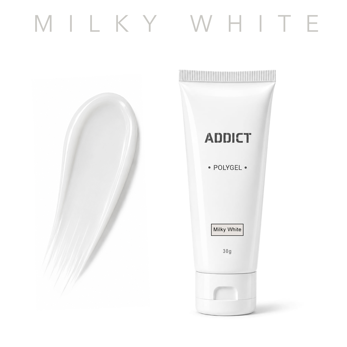 אדיקט פוליג'ל 30 גרם - Addict MILKY WHITE