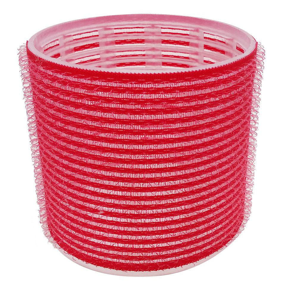 Бигуди на липучках, 70 штук, красные, большие (6 шт.) - Yophilly