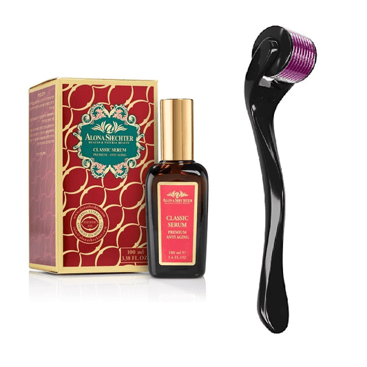 אלונה שכטר סרום קלאסי ענק 100 מ״ל ודרמה רולר 0.25 מ"מ