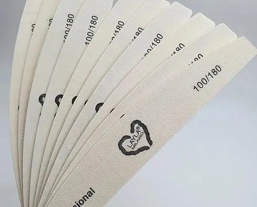 Набор пилочек для ногтей из натурального дерева Lila Milano - 100/180 - 10 штук