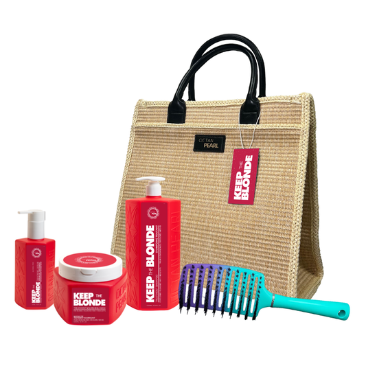 אוקטן פרל ערכת קיפ דה בלונד שמפו, מסכה, סרום ומברשת - Octan Pearl