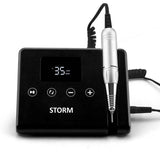 Storm Professional Manicure and Pedicure File with Set of Heads - Black