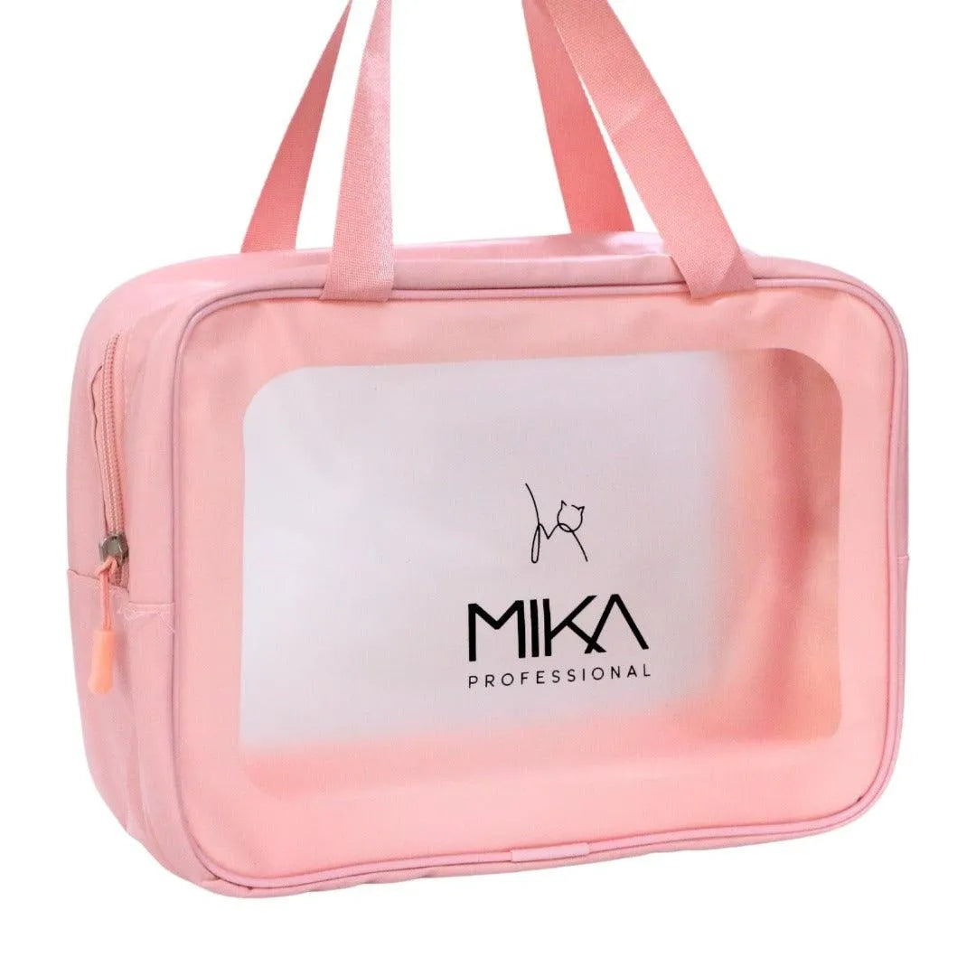 מיקה פרופשיונל תיק איפור גדול בצבע ורוד