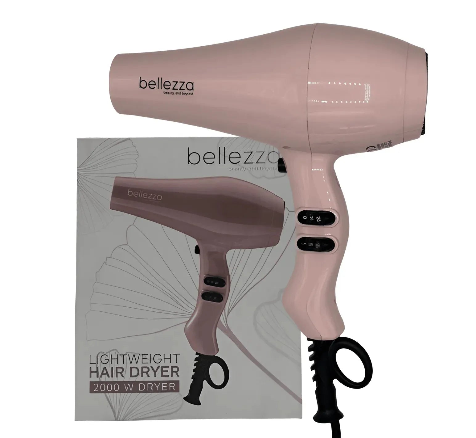 Профессиональный вентилятор Bellezza мощностью 2000 Вт — Розовый Bellezza