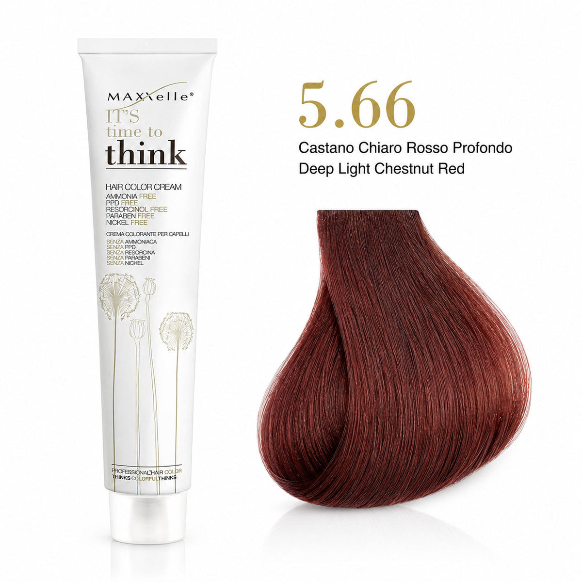 MAXXelle THINK 5.66 חום בהיר אדום אינטנסיבי 100 מ״ל