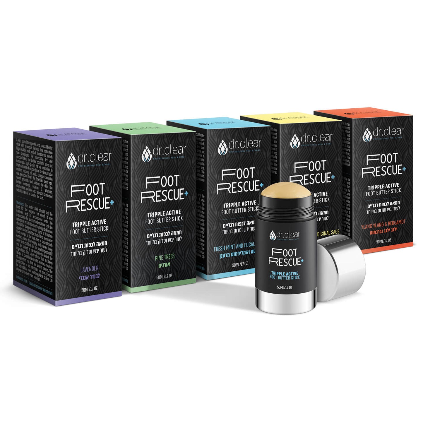 דר קליר סטיק ייחודי רב שימושי עם חמאת שיאה אורגנית מוקשה 50 מ"ל