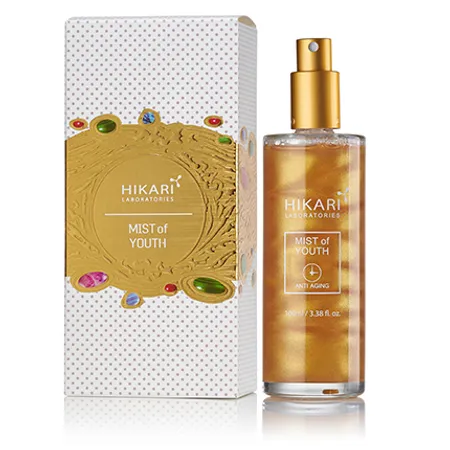 Омолаживающая вода Hikari с защитой от вредного воздействия окружающей среды. Содержит молекулу NR, 100 мл.