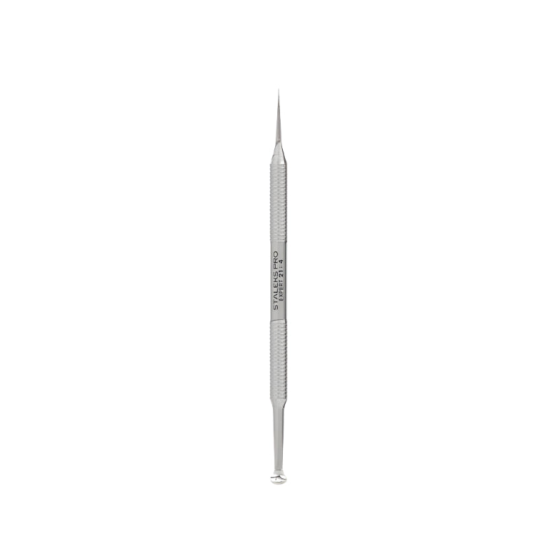 Staleks Cosmetology double-ended tool EXPERT 21 TYPE 4 (Uno spoon with larger hole size and Vidal needle straight)