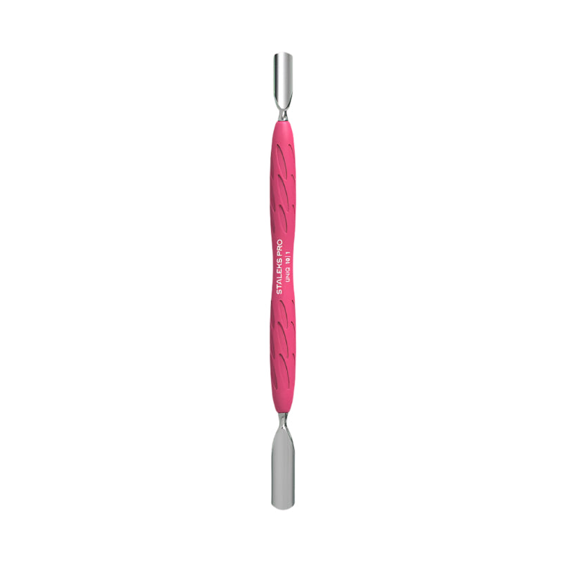 Staleks Manicure pusher Gummy with silicone handle UNIQ 10 TYPE 1 (rounded wide and rounded narrow pusher)