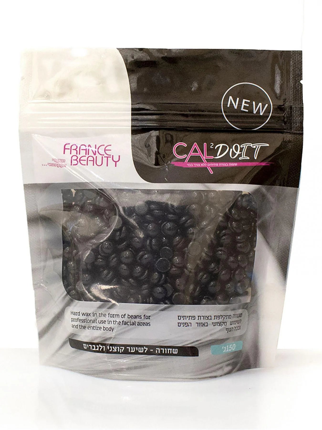 פראנס ביוטי פתיתי שעווה מתקלפת בצבע שחור