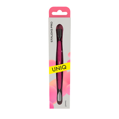 Staleks Manicure pusher Gummy with silicone handle UNIQ 10 TYPE 1 (rounded wide and rounded narrow pusher)