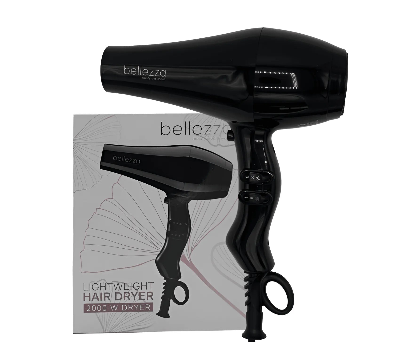 Профессиональный вентилятор Bellezza мощностью 2000 Вт — черный