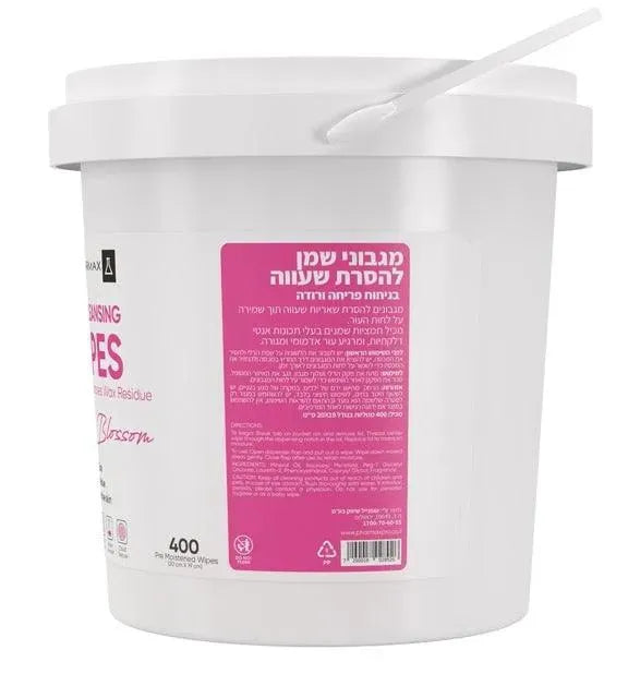 Упаковка Pharmax 400 шт. – масляные салфетки для удаления воска | аромат розовых цветов