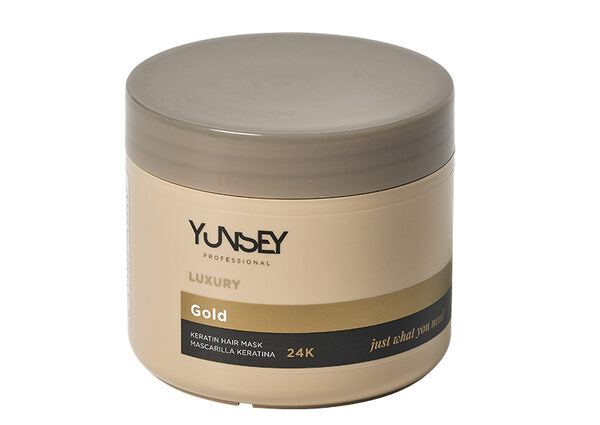 Yunsey - Кератиновая маска 24K для сухих и поврежденных волос, 500 мл - Yunsey