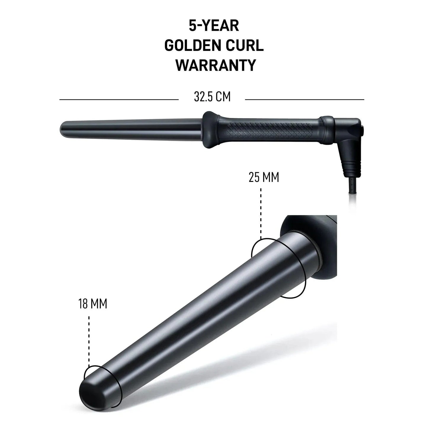 גולדן קארל מסלסל שיער לעיצוב תלתלים מושלמים 18-25 מ"מ - Golden Curl