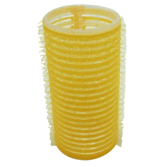 Бигуди на липучках, 28 штук, средние, желтые (10 шт.) - Yophilly