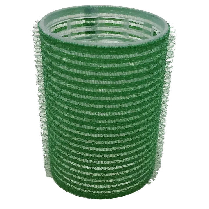 Бигуди на липучках, 50 штук, зеленые/розовые, большие (10 шт.) - Yophilly