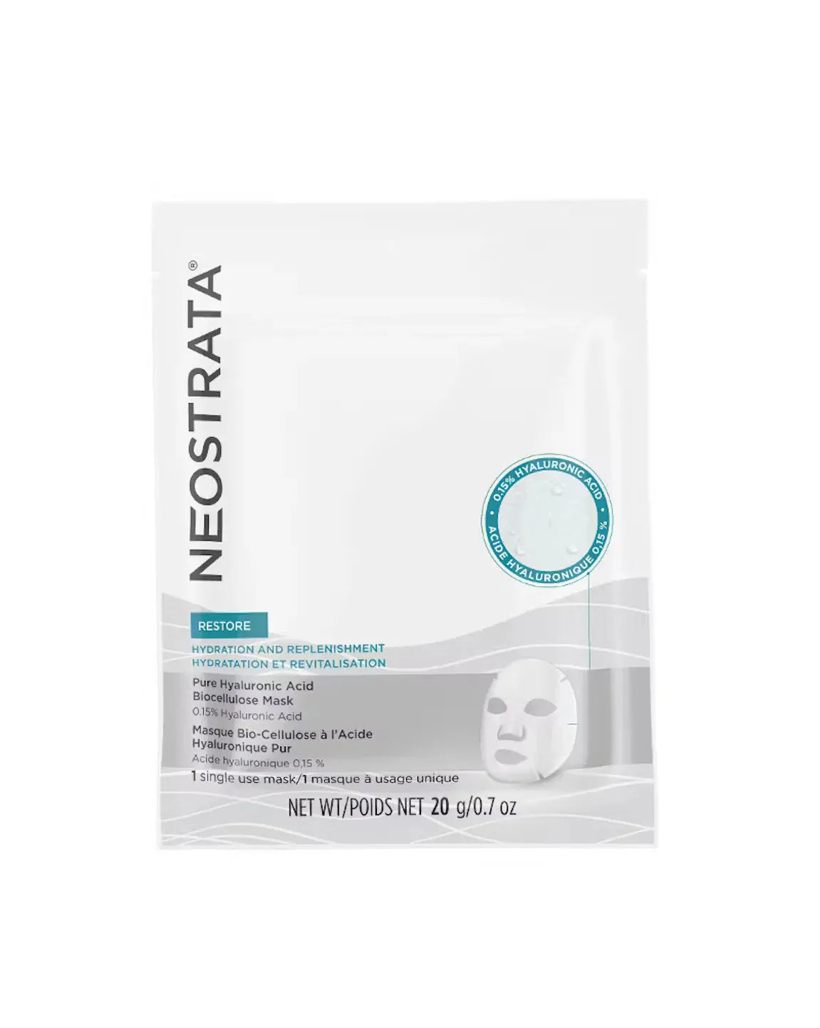 Neustrata Hyaluronic Acid Mask in Biocellulose Sheet 20 g