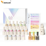 Opaque gel polish, the innovative formula without HEMA, TPO, and HPMA - Venalisa, a luxurious package of 18 polishes in pure shades - VIVID SPECTRUM