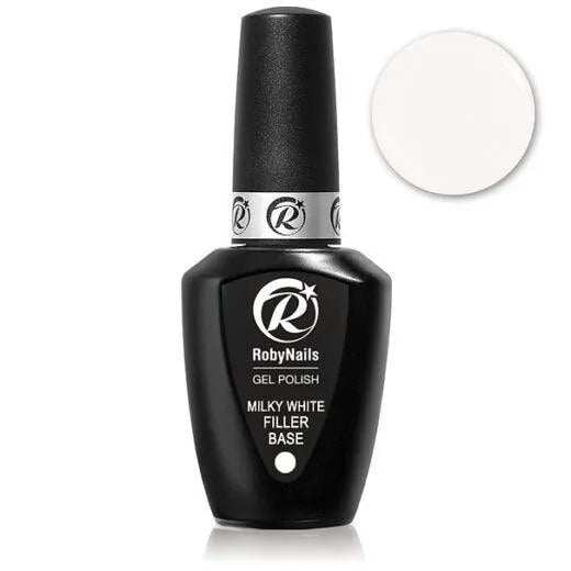 Robin Nails Rubber Base MILKY WHITE Hypoallergenic 8 ml