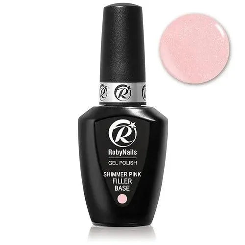 Robin Nails Rubber Base SHIMMER PINK Hypoallergenic 8 ml