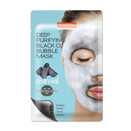 Purederm O2 Deep Purifying Black Bubble Mask with Charcoal - 20 Gm