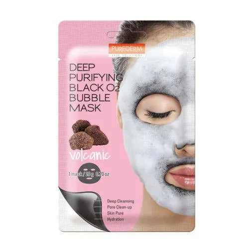 Purederm Deep Purifying Black O2 Bubble Mask “VOLCANIC” - 20 gm