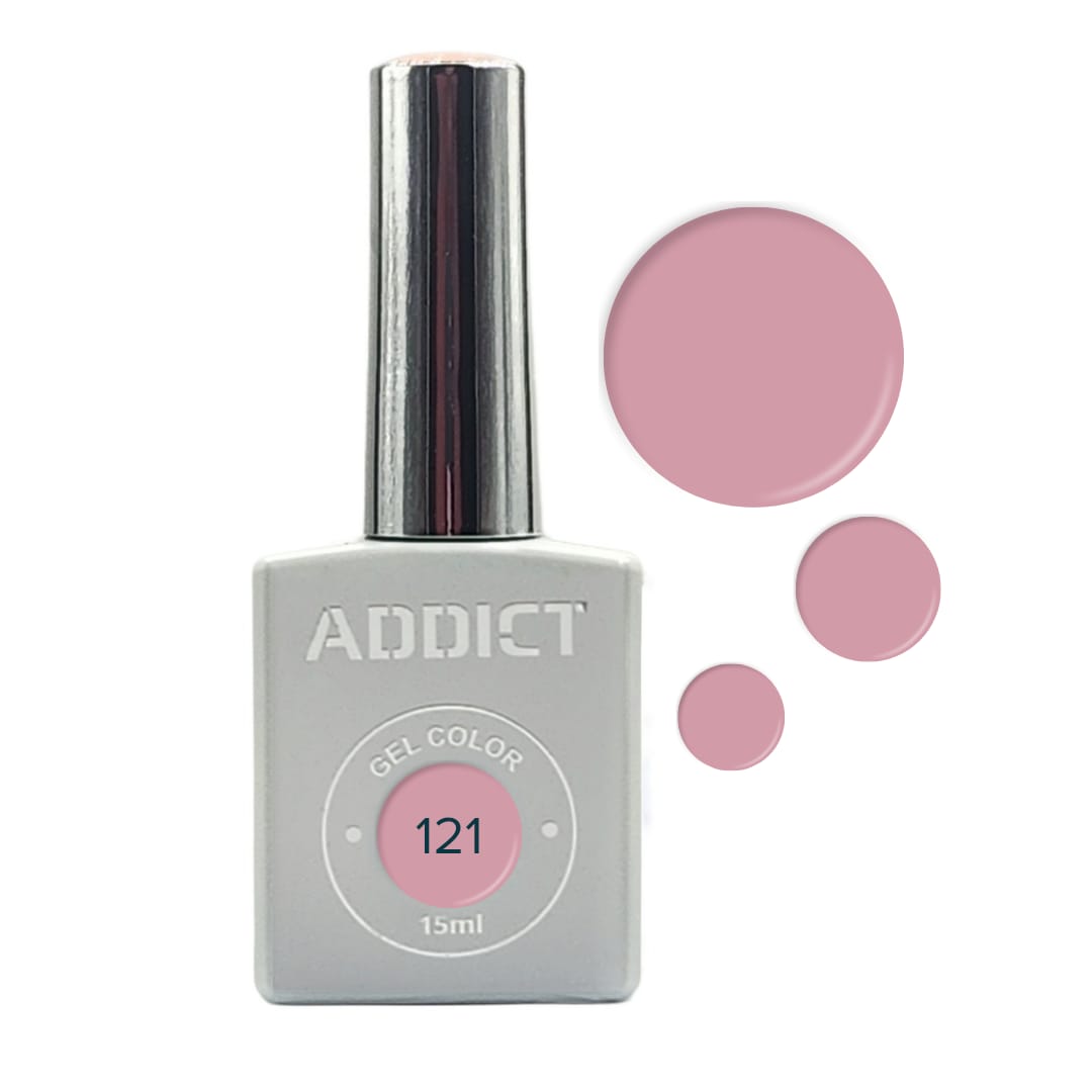 לק ג׳ל ADDICT 121 – ורוד עתיק 15 מ״ל