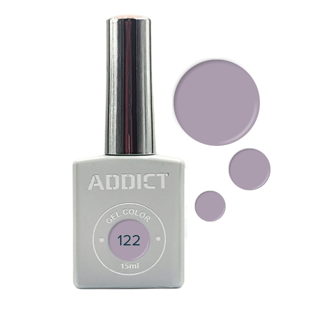 לק ג׳ל ADDICT 122 – סגול לילך 15 מ״ל