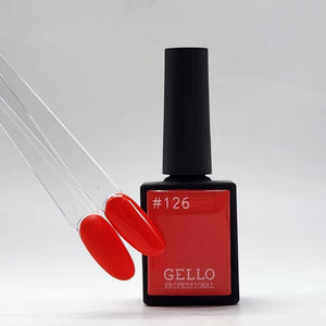 לק ג'ל ג'לו צבע אדום לוהט בהיר   GELLO  #126