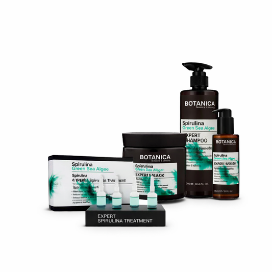 Botanika Spirulina Extract-Enriched Pack Mask Shampoo and Serum