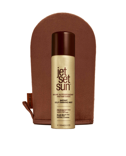 Jet set sun - ספריי לשיזוף +כפפה 150 מ"ל