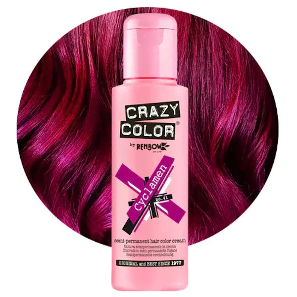 צבע שיער Crazy Color 100 מ״ל בגוון Cyclamen רקפת