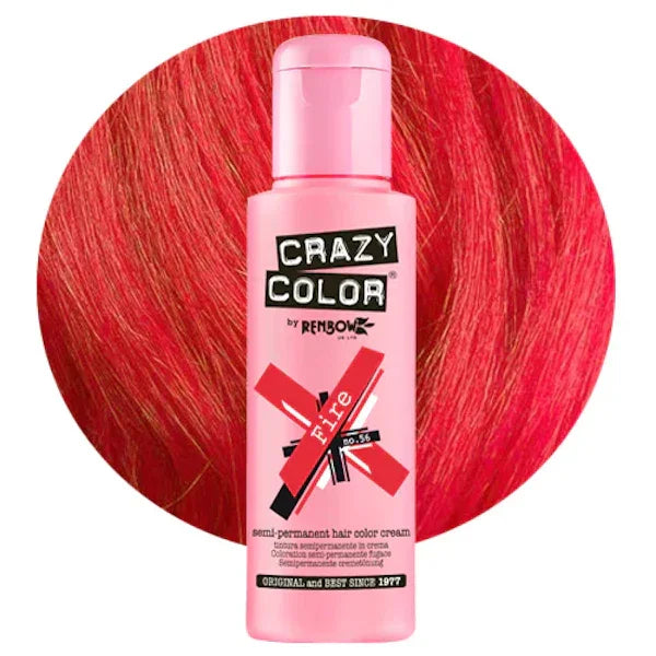 צבע שיער Crazy Color 100 מ״ל בגוון Fire