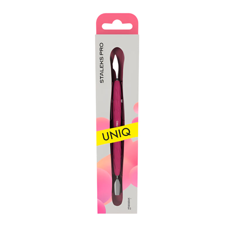 Stalleks Manicure pusher Gummy with silicone handle UNIQ 10 TYPE 3 (rounded narrow pusher and cleaner)