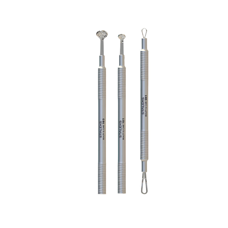 Набор косметологических инструментов Staleks «Чистая кожа» BEAUTY &amp; CARE 30 (ложка Уно, круглый инструмент с 19 отверстиями и двухсторонней петлей)