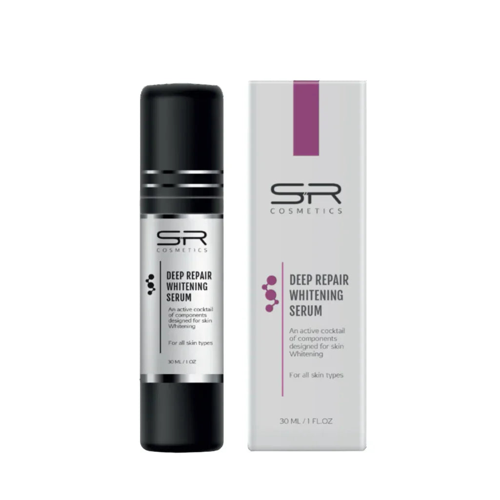 סרום הבהרה Deep Repair לתיקון פגמי עור 30 מ״ל | SR Cosmetics – תמונת אריזת המוצר