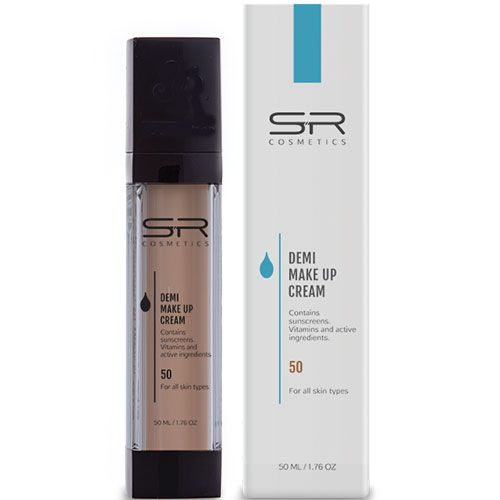 SR Cosmetics Demi Makeup Cream Moisturizer & Sunscreen SPF50 50ml/1.7FL.OZ.