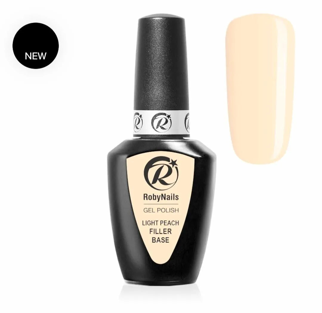 Резиновая база для ногтей Robin Nails, персиковый цвет, гипоаллергенная, 8 мл