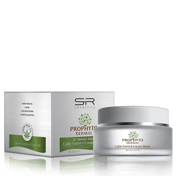 מסכת קרם מרגיעה Forte+ 100 מ״ל | SR Cosmetics – תמונת אריזת המוצר