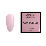 קאבר בייס PINK STAR לבנייה וחיזוק ציפורניים – 30 מ״ל | Gello