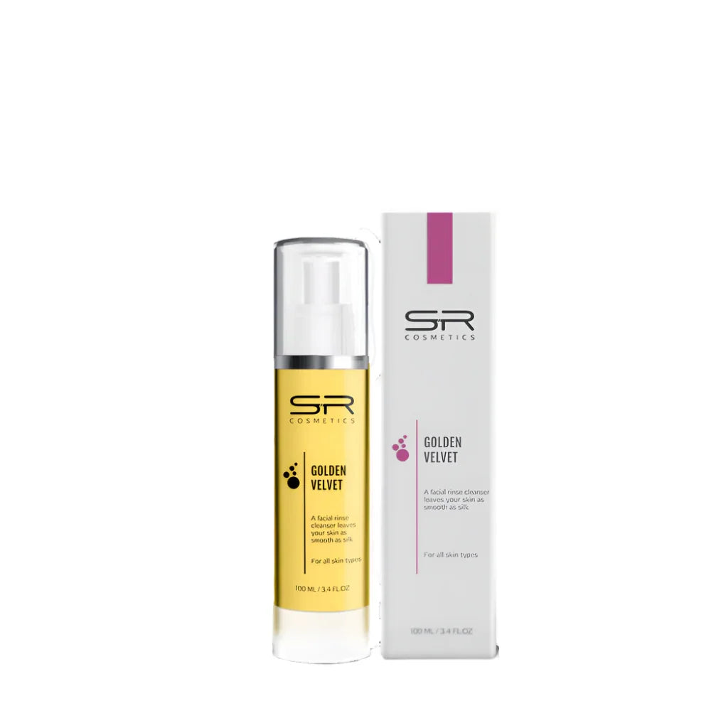 תרחיץ פילינג Golden Velvet לניקוי עמוק 100 מ״ל | SR Cosmetics – תמונת אריזת המוצר