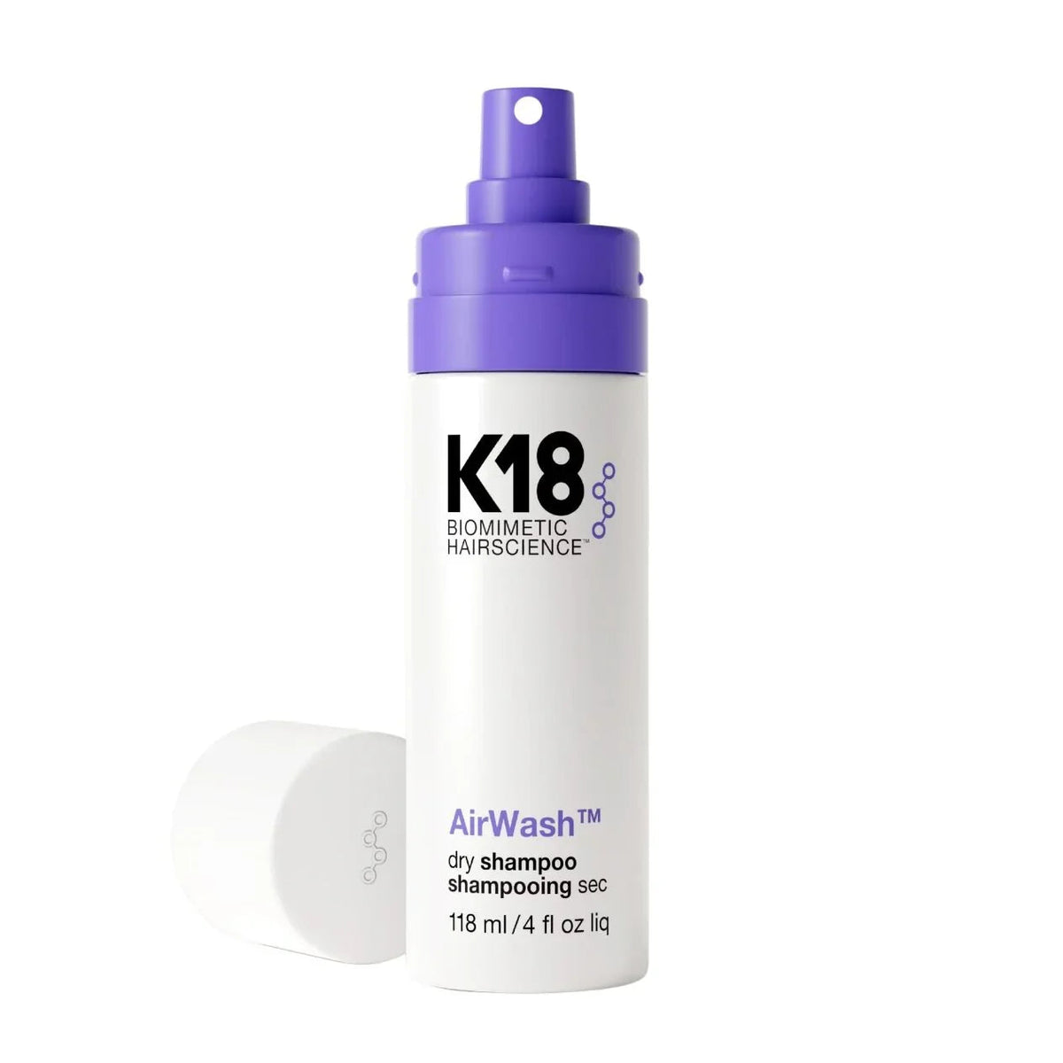 שמפו יבש AirWash™ להפחתת שומניות וריחות 118 מ״ל | K18