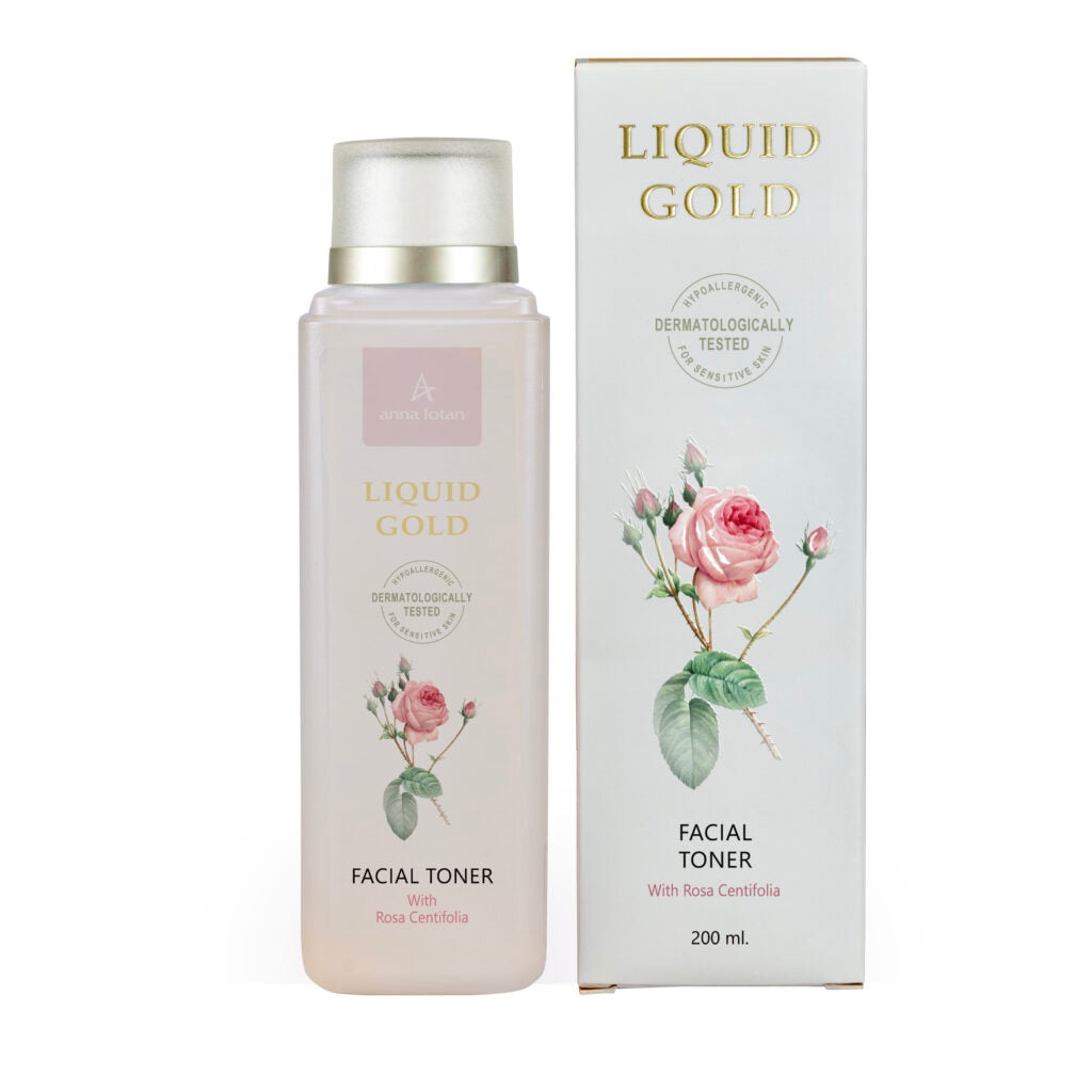 תחליב ניקוי לעור רגיל ויבש Liquid Gold ‏200 מ״ל | Anna Lotan – תמונת אריזת המוצר