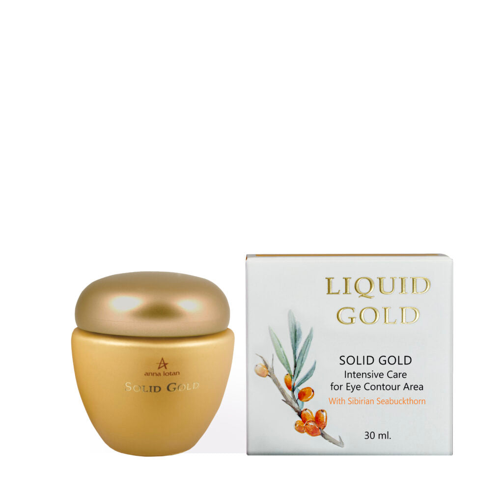 חמאת הזנה לאזור העיניים Liquid Gold Solid Gold ‏30 מ״ל | Anna Lotan – תמונת אריזת המוצר